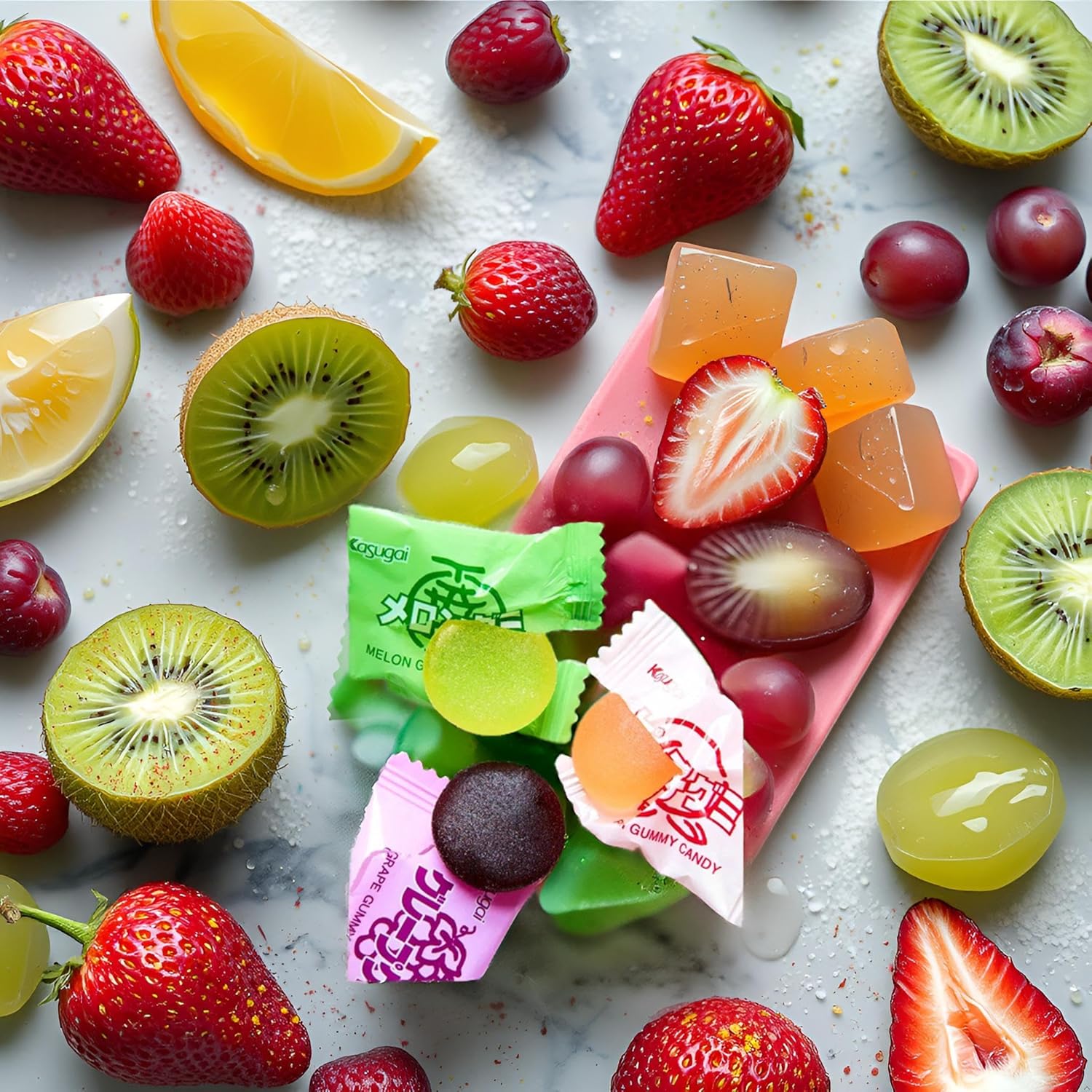 Kasugai Japanese Gummy Candy 6 Packs in Sprout Talk's Package