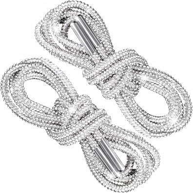 Rhinestone Shoe Laces, Glitter Rope Shoelaces for Sneakers, Round Crystal Bling Shoe Lace