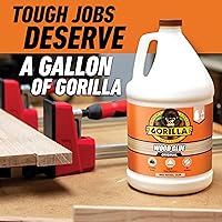 Vista 5 de Pegamento para madera Gorilla, color natural de madera, 1 galón (paquete de 1) - Resistente al agua para proyectos y reparaciones