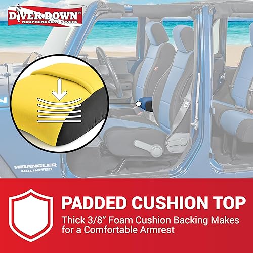 Miniatura 4 de Diver Down Funda de neopreno para consola central  Se adapta a Jeep Wrangler JL y Gladiator JT 2018-2023  Funda de consola Jeep  No te quema el codo