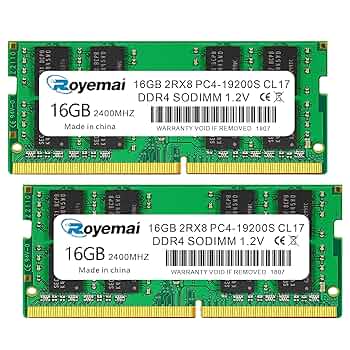 SO-DIMM DDR4 32GB ×2 32GB DDR4 19200S PC4 2400 2X16GB SODIMM, DDR4-2400MHz 32G