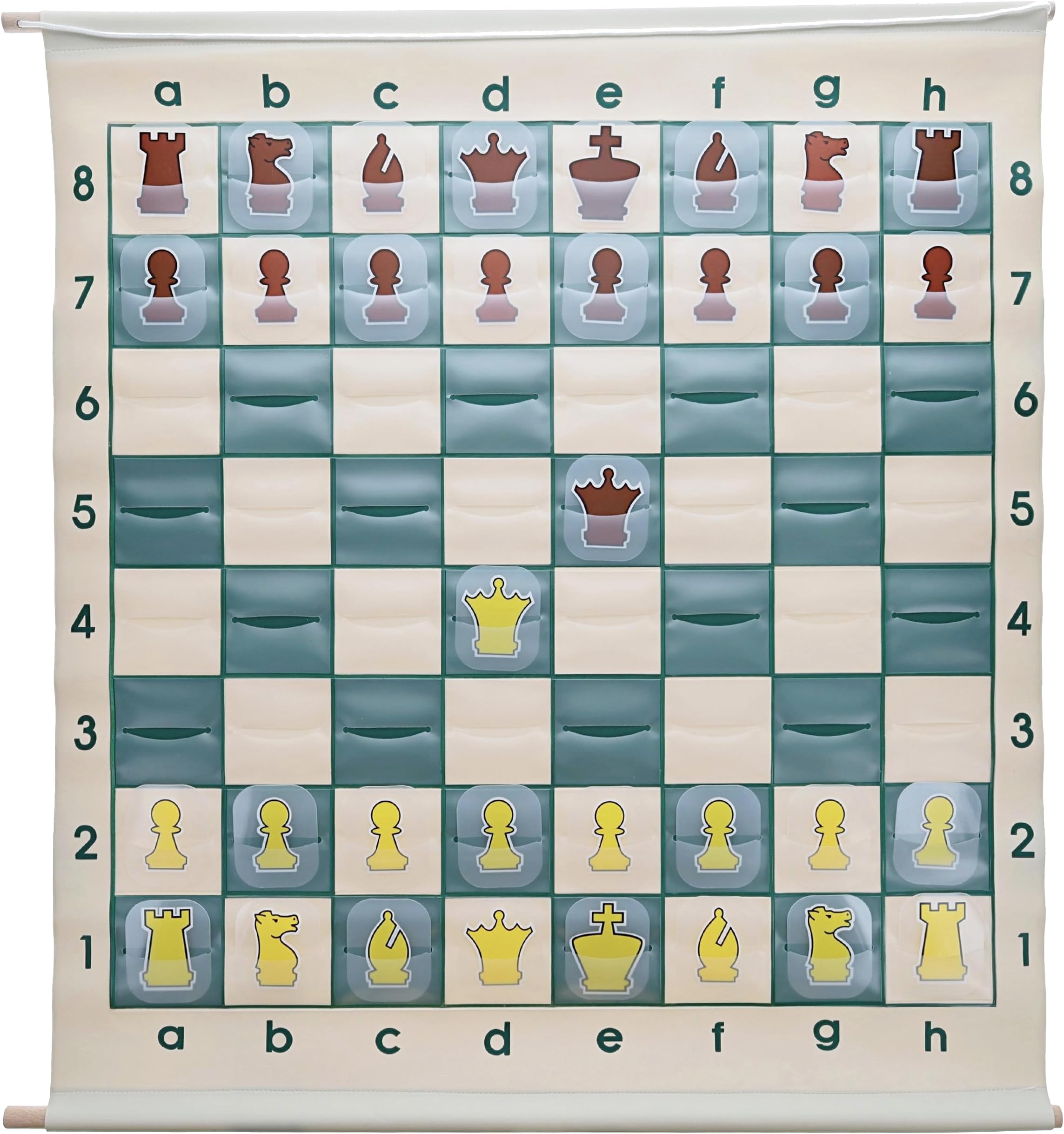 WE Games Standard Chess Teaching Demonstration Board - 27 in. with Chess Pieces Included, Portable Chess Club & Tournament Chess Set Training, Perfect Chess Set for Beginners and Adults