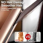 Lève-cheveux en fer plat avec plaques flottantes Obtenez Shinier & Des cheveux plus lisses, 14 Température réglable, affichage numérique double tension 100°C– 230°C