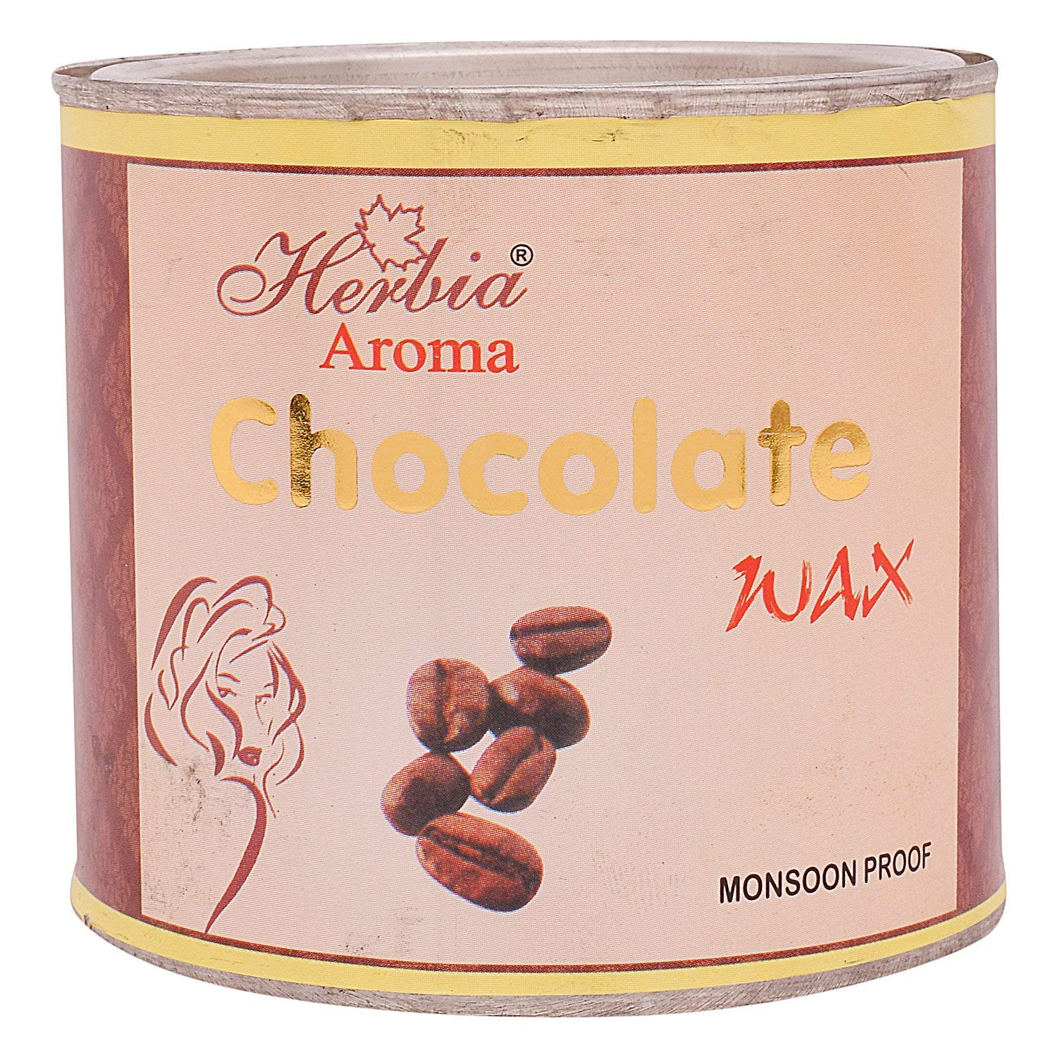 Herbia Aroma Choclate Monsoon Proof Wax with 30 Waxing Strips- 600 ml