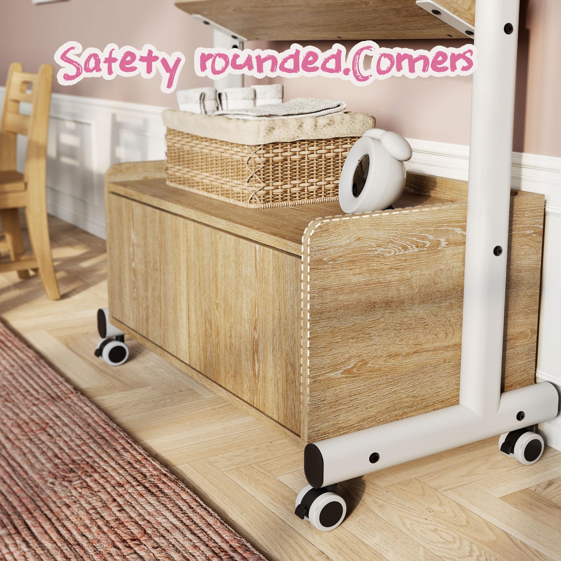 Fenge 4 Tier Kids Bookshelf, 51.6