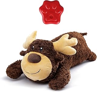 YANWIN Dog Heartbeat Toy for Separation Anxiety Relief, Heartbeat Puppy Toy with Automatic Timing, Puppy Heartbeat Stuffed Animal for Dogs Cats Pets