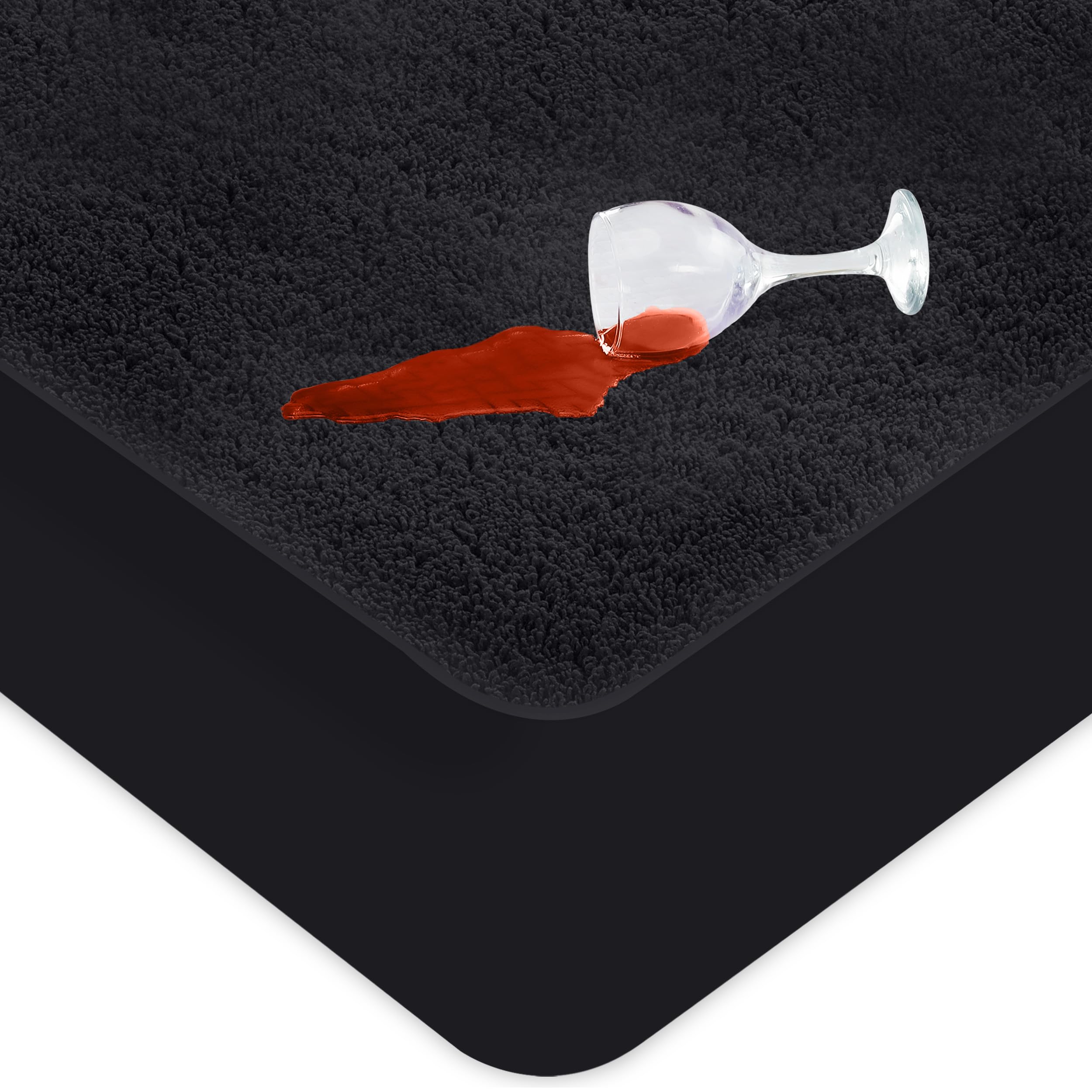 Utopia Bedding Coprimaterasso Singolo Impermeabile 90 x 200 x 30 cm, Certificato OEKO-TEX, Proteggi Materasso, Traspirante, Lavabile, Stile Montato Tutto Intorno Elastico (Nero)