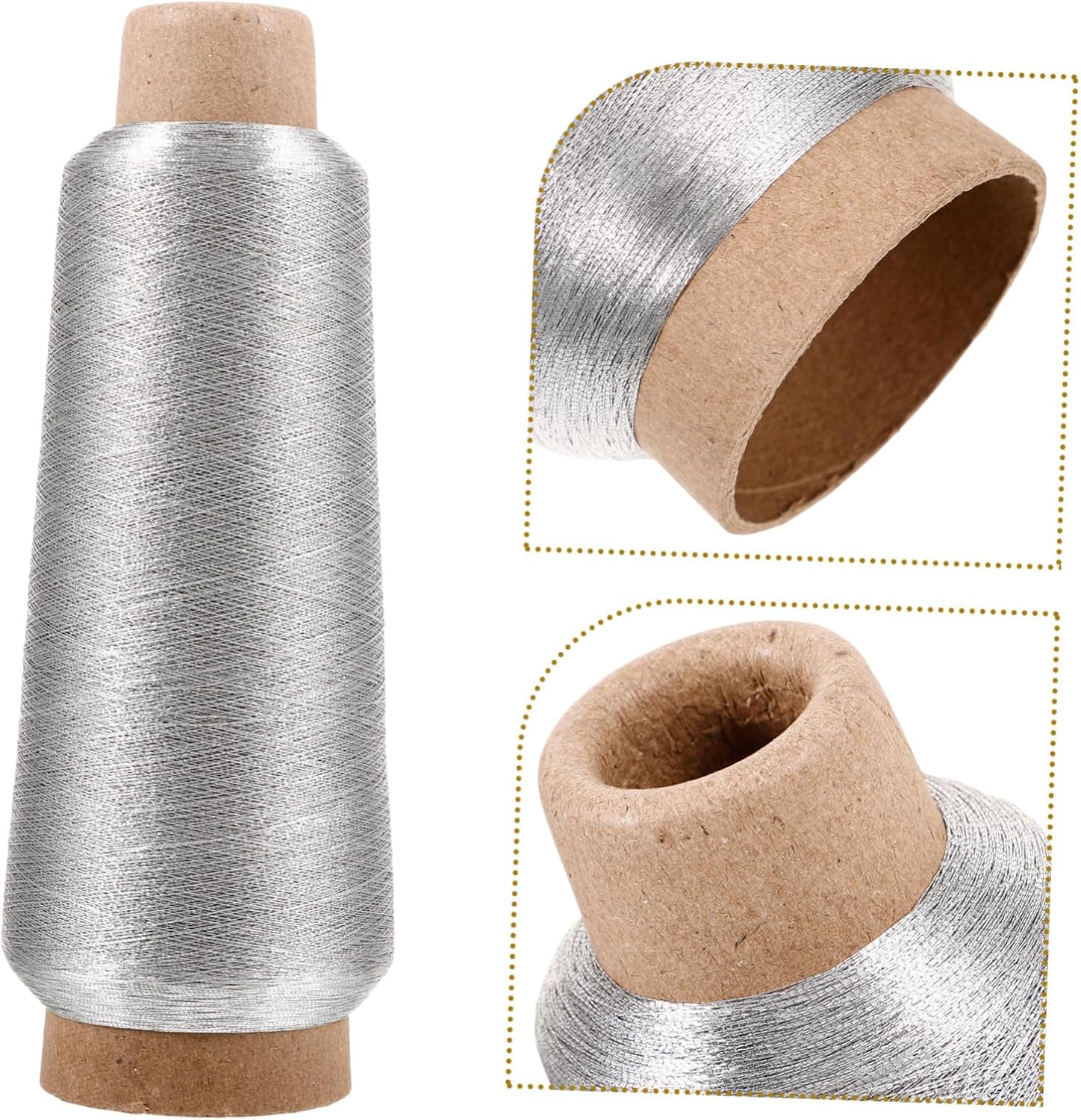jojofuny Metallic Embroidery Thread Yards Spool Gold Color for Machine Embroidery Knitting Sewing High Tenacity Non Breaking for Craft Projects
