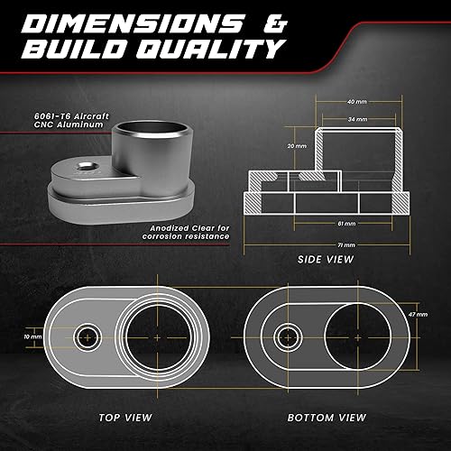 Miniatura 4 de VW Audi Carbon Cleaning Walnut Blaster Adaptador Herramienta - Billet ALUMINUM 6061 - Compatible con VW Audi DI TSI FSI TFSI - Válvula de puerto de