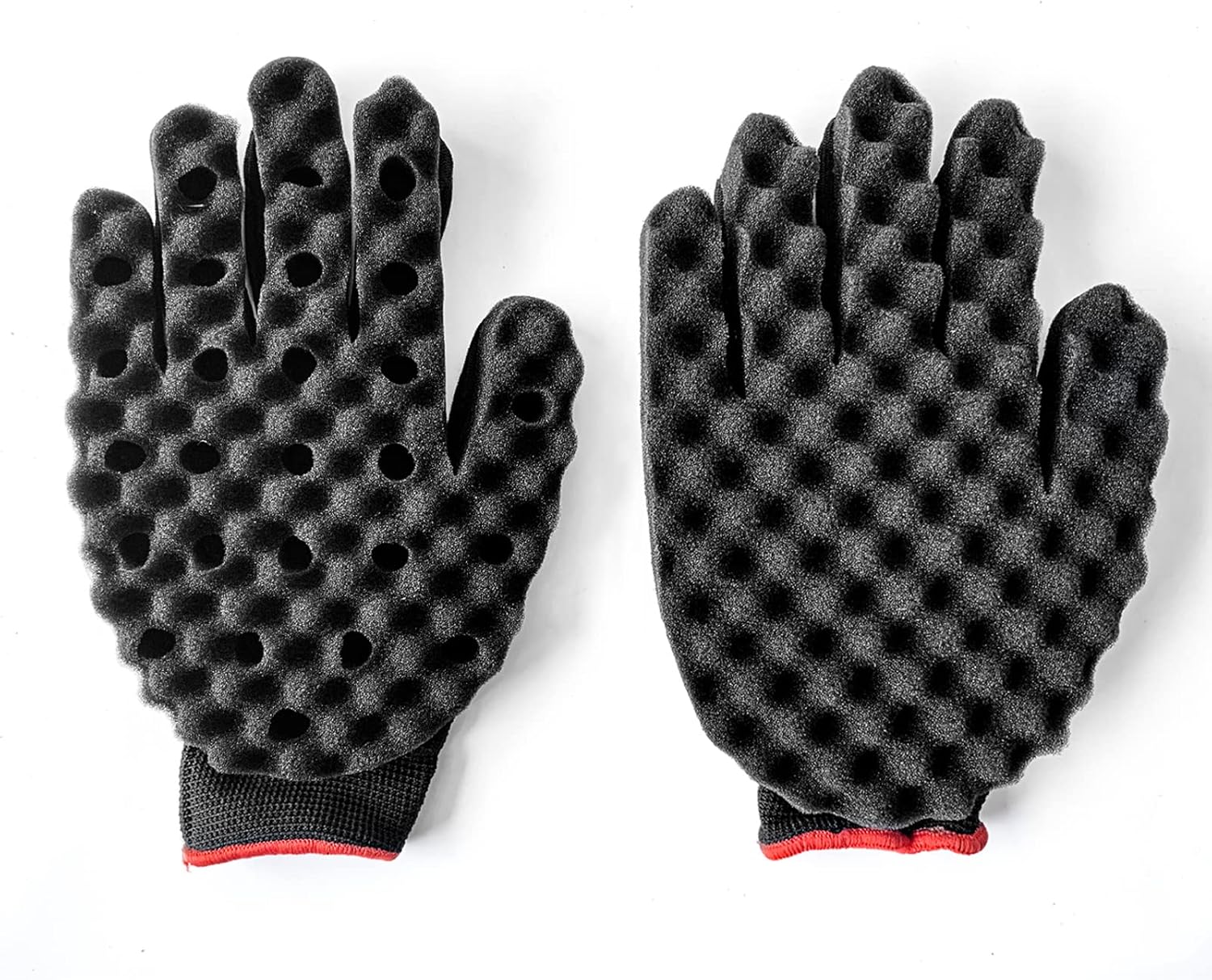 WOSO Hair Sponge Brush, Long and Short Hair Sponge Gloves, Curls Coil