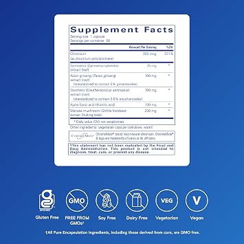 Pure Encapsulations Glucose Support Formula, 60 Capsules | Supports Healthy Pancreas Function and Carbohydrate Metabolism*, Hypoallergenic Supplement