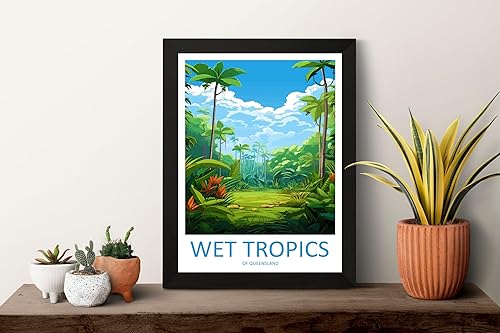 Miniatura 2 de Wet Tropics Of Queensland - Póster de viaje impreso para colgar en la pared, diseño de trópicos húmedos de Queensland, decoración del hogar,