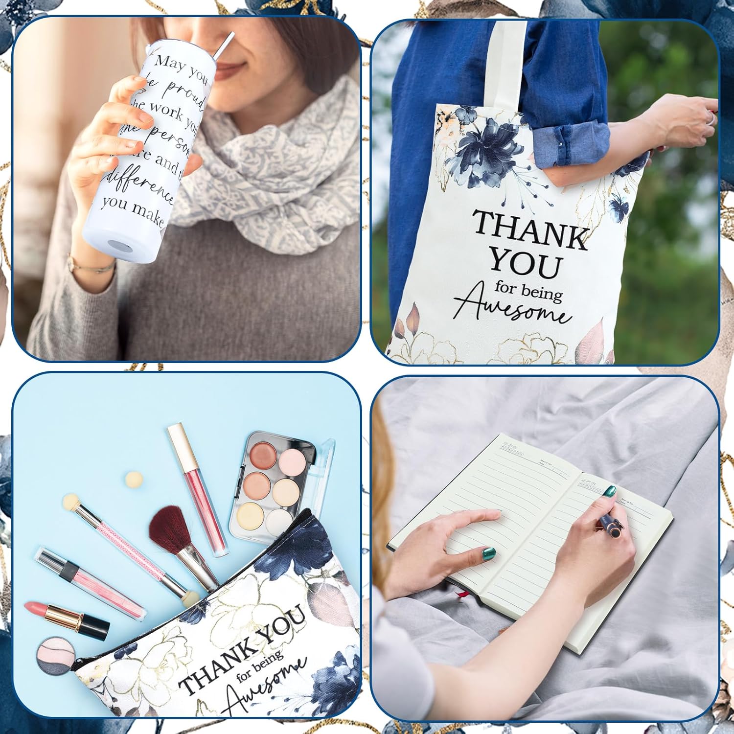 6 Pcs Valentines Day Gifts for Office Coworker Female Women Thank You May You Be Proud Ink Flower Gifts for Employee Staff Volunteer Administrative Professional Assistant(Classic Style) - Image 7