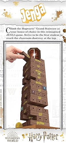 Miniatura 2 de Jenga Harry Potter  Construye la gran escalera de Hogwarts para llegar al aula  Basado en la franquicia de películas de Harry Potter  Juego