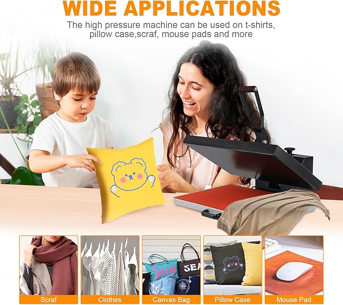 Prensa Térmica 16"x24" 1800W H-YEEU para Sublimación Digital miniatura 6