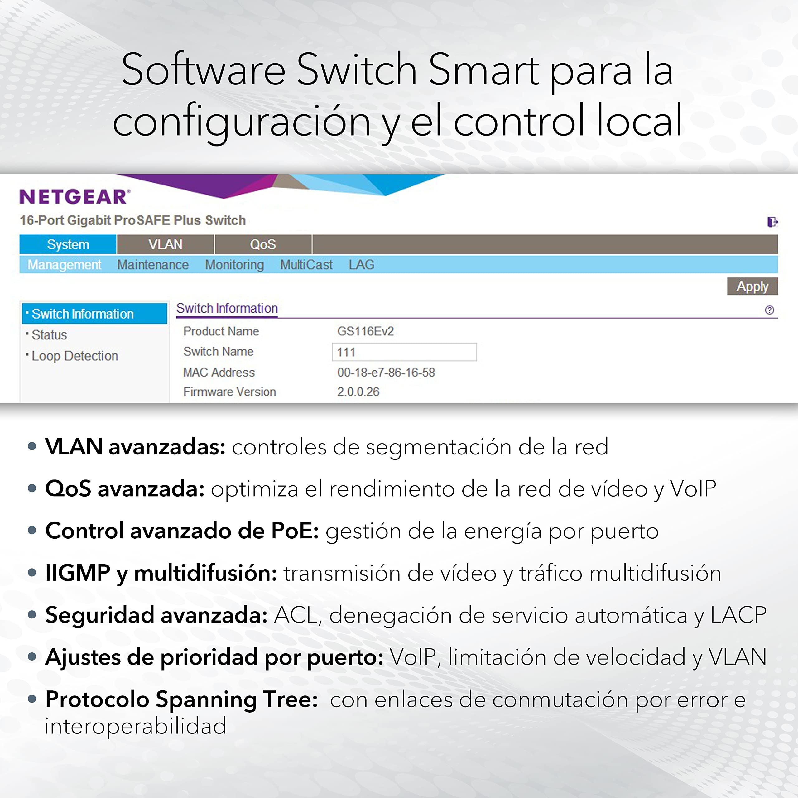 NETGEAR Switch de 8 Puertos y 10 GB MS510TXM |Multigigabit gestionado Smart - 2X Puertos SFP+ 10Gigabit - Montaje en sobremesa o en Bastidor, y protección ProSAFE de por Vida — view 3