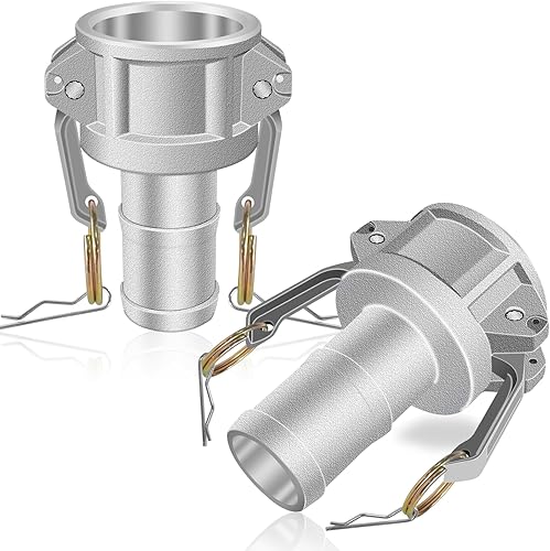 Tipo C Camlok montaje 1 pulgada, 2 piezas de aluminio leva y ranura accesorios de manguera, acoplamiento Camlok global con Camlok hembra a un