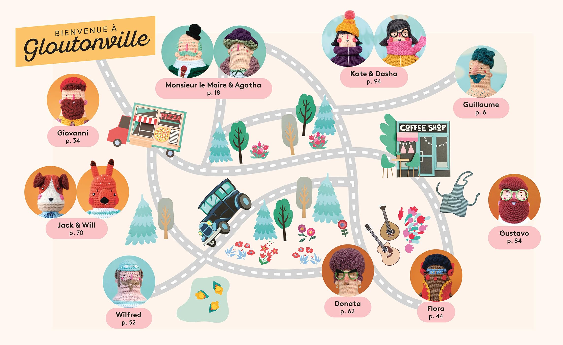 Bienvenue à Gloutonville: 12 personnages fantaisie à crocheter: 31623