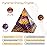 Hopeseed Orgone Crystal Pyramid for Positive Energy, Flower of Life Orgonite Amethyst Healing Crystals Pyramid for Reduce Stress Chakra Healing Meditation Attract Lucky, with 2 White Crystals Stones