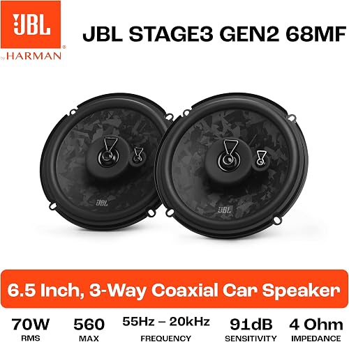 JBL STAGE3 GEN2 68MF 6.5" Frontless Full-Range Speaker Set - 3