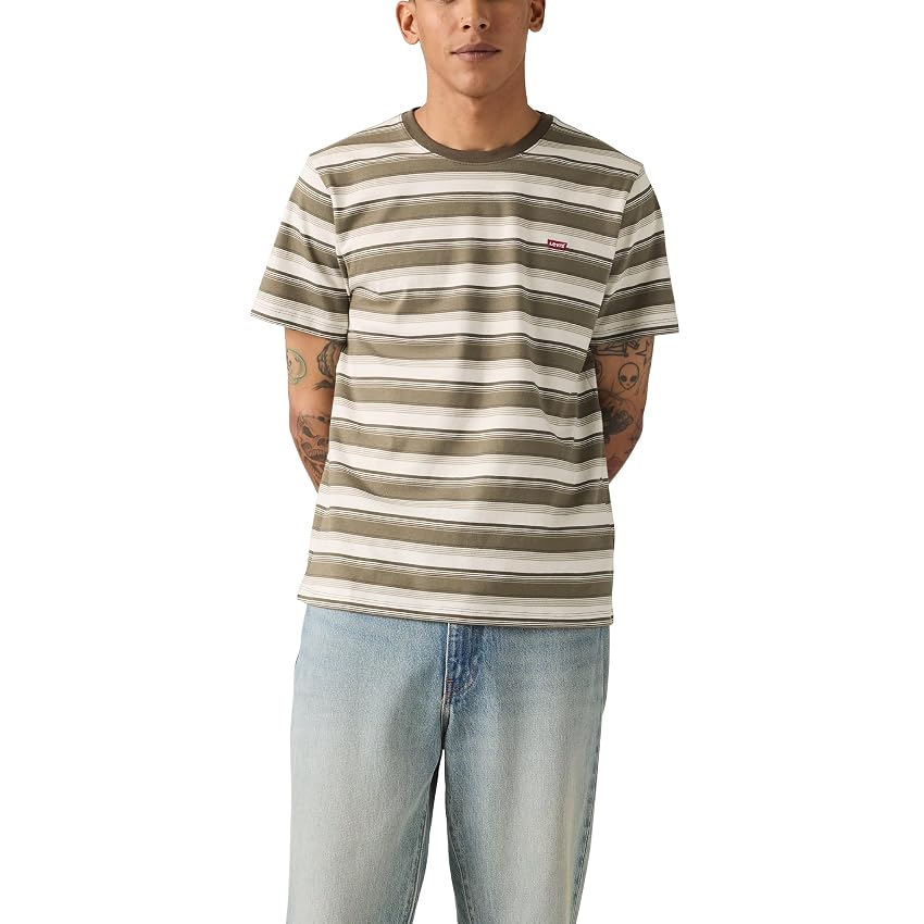 Levi\'s SS Original HM Tee Jen Stripe Maitake Br