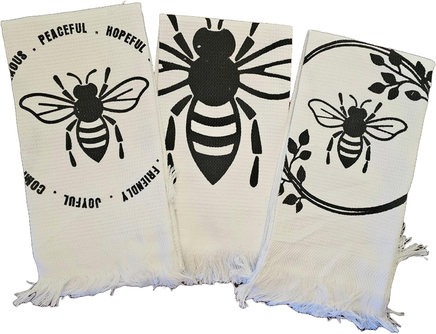 Beekeeping Themed Kitchen Towels, Set of 3, (Hive and Honey)
