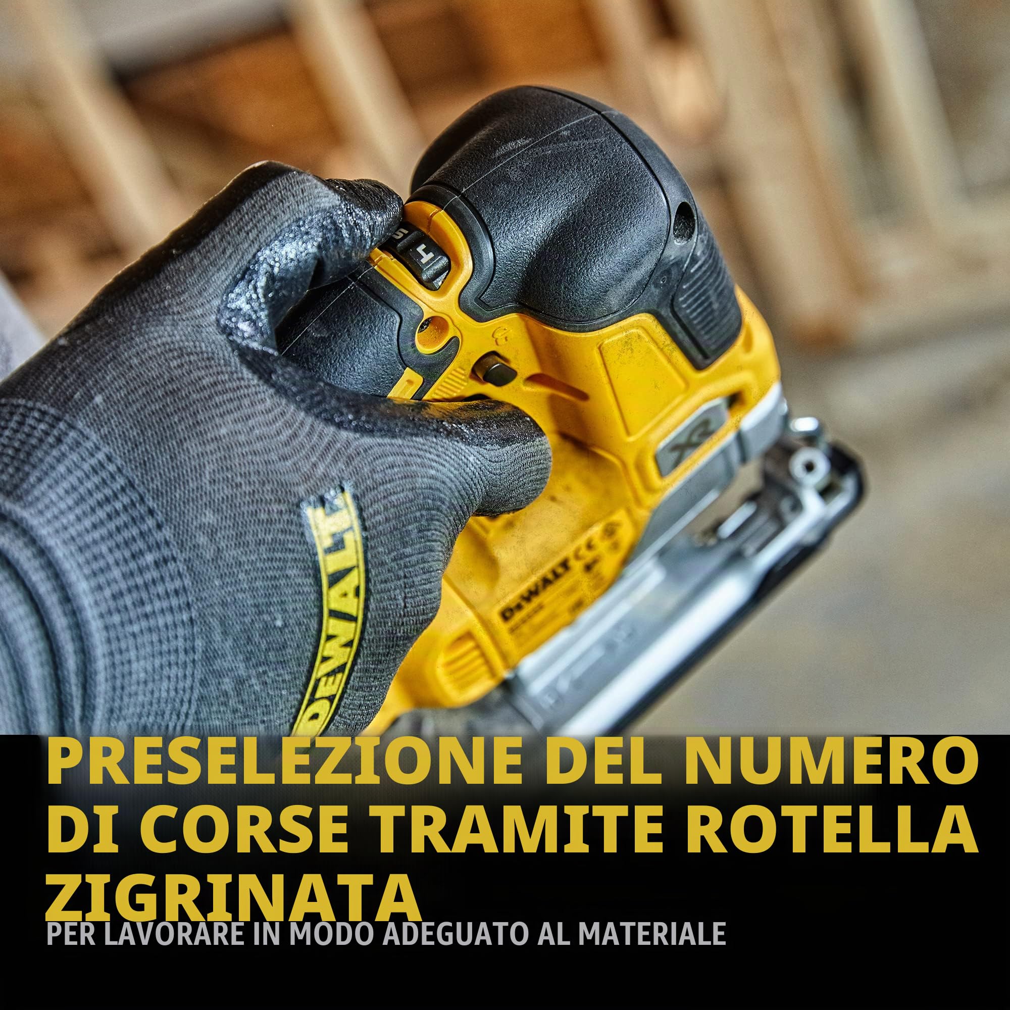 DEWALT Seghetto alternativo 18V Motore BRUSHLESS, DCS334NT-XJ
