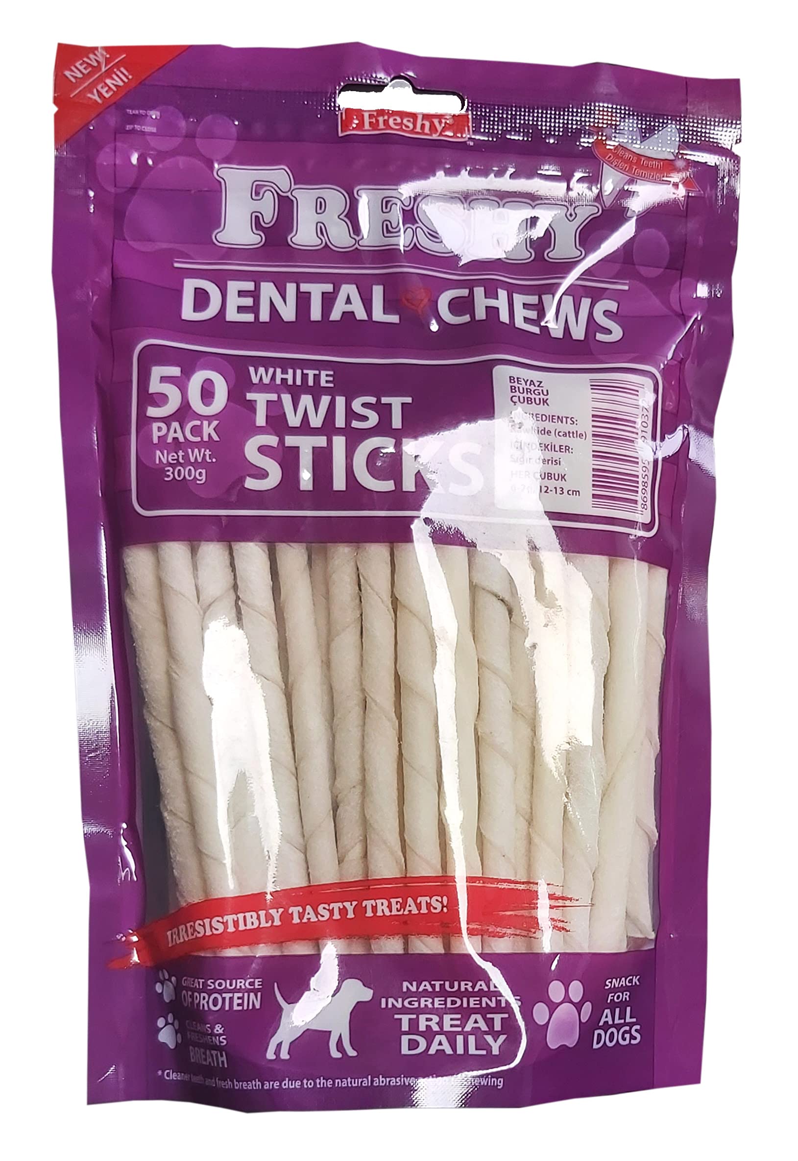 irem Freshy Dental Twist Beyaz Burgu Çubuk 50li. 300 GR
