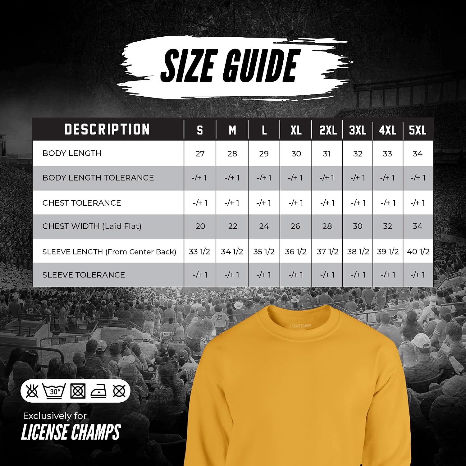 License Champs Crewneck Sweatshirt | Official College NCAA Game Day Merch | Mens Womens | Bar Logo