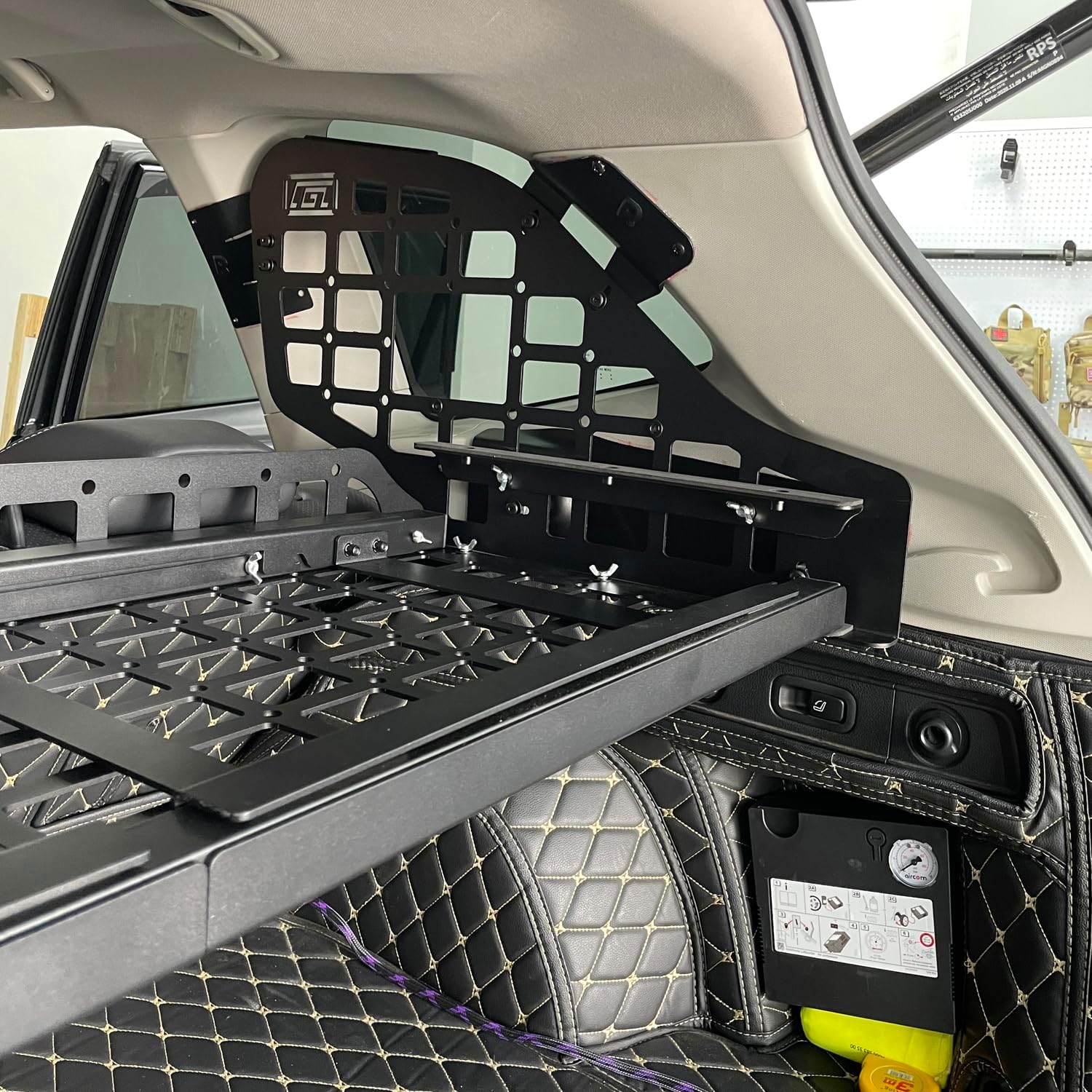 HIGH FLYING for Subaru Forester 2019-2024 Car Accessories Modular Storage Molle Panels System Trunk Shelf Luggage Storage Carrier Trunk Organizer Aluminum Alloy (Side Panels+Shelf)