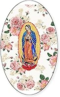 Vista 4 de CafePress Pegatina ovalada para parachoques de coche Nuestra Señora de Guadalupe