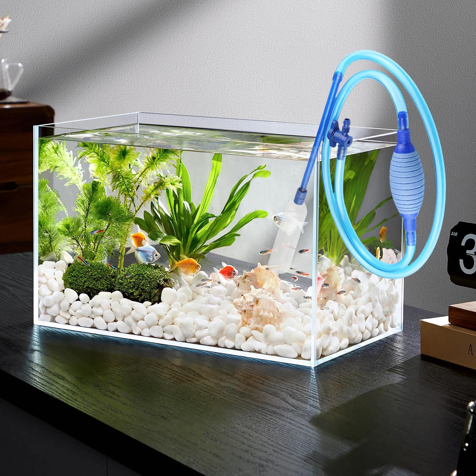 Generico Aspirateur pour aquarium pour la maison – Siphon avec pompe pour aquarium, outil portable pour le changement | Nettoyant pour aquariums pour étangs, fontaines, salés, desserts