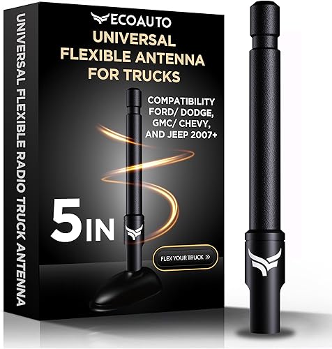 Miniatura 1 de EcoAuto Antena de radio para camiones (5 pulgadas flexible)  Accesorios Dodge Ram 1500, accesorios Ford F150, antena de coche para vehículos GMC y