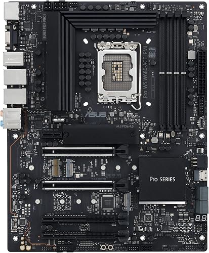 ASUS PRO WS WRX80E-SAGE SE WIFI II – Carte mère PRO Intel W680 LGA 1700 ATX (PCIE 5.0, DDR5, 2 x Intel 2.5 Gb Ethernet, 3 x PCIe 4.0 M.2, USB 3.2 Gen 2x2, SlimSAS, SATA 6 Gb/s, HDMI, DisplayPort, VGA) - 3