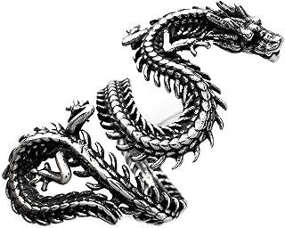 JWM Men's Rings Silver Plated Brass Ring for Men Women Adjustable Open Rings, Exquisite