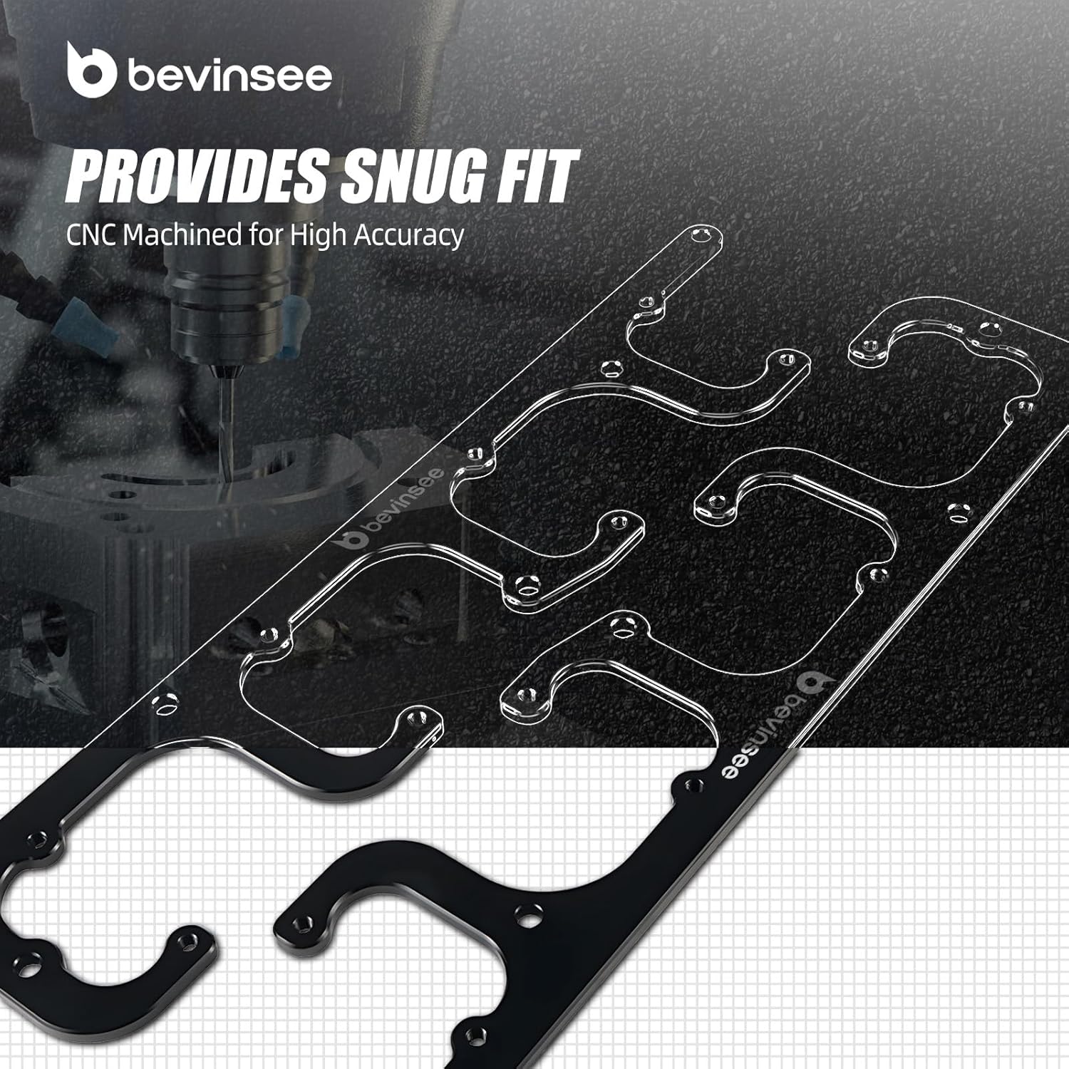 Bevinsee Coil Brackets Valve Cover LS D580 for LS1 Engines 1997-2004 LS Square Compatible with Chevrolet Camaro 1998-2002, Corvette C5 1997-2002, Pontuac Firebird 1998-2002 LS Square