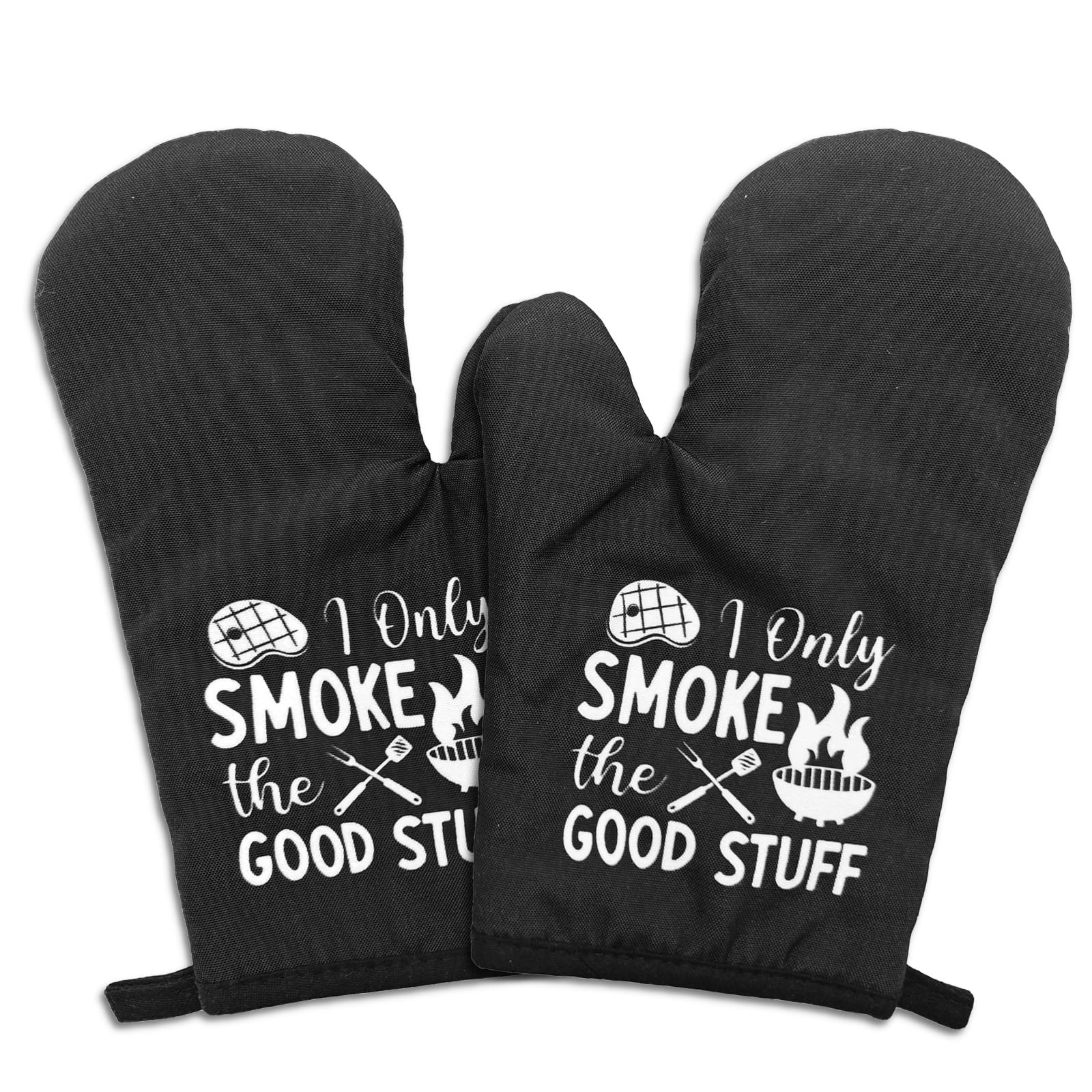 Amazon.com: GOSJINNK 2 Pcs Funny Oven Mitts I Only Smoke The Good