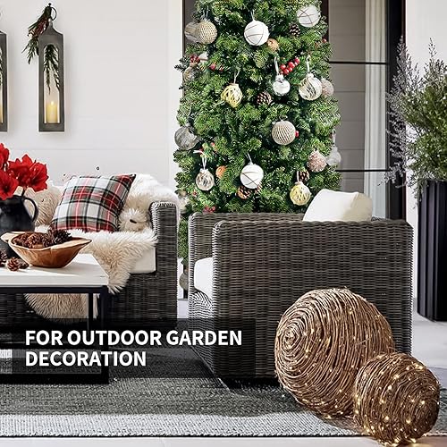 Miniatura 8 de MuRealy Árbol de Navidad artificial de 5 pies  Nueva versión de árbol de Navidad delgado flocado de nieve, para el hogar, oficina, decoración de