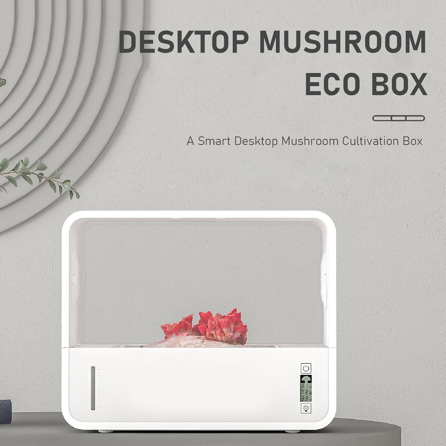 Luqeeg Smart Mushroom Growing Tent Kit, Transparent Soilless Automatic Large Still Air Mushroom Box Planting Tent with LED Lighting for Spores Horticulture Supplies