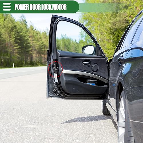 Miniatura 2 de Motoforti Motor de bloqueo de puerta eléctrica, conjunto de pestillo de puerta corredera delantera izquierda, para Nissan Murano 2009-2014, metal,