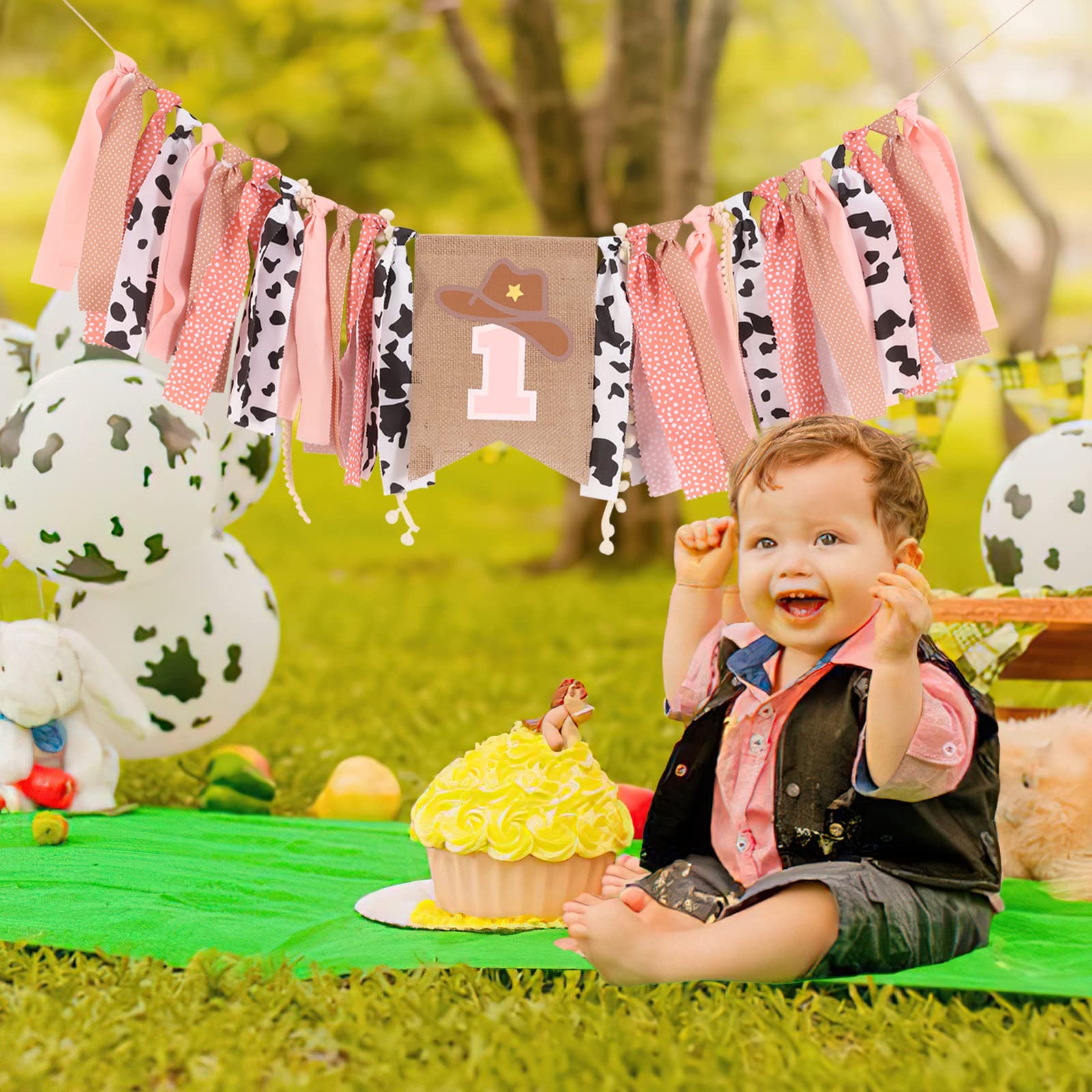 My First Rodeo Birthday High Chair Banner - Cowboy Cowgirl 1st Birthday Decor, Farm Theme Party - View #7