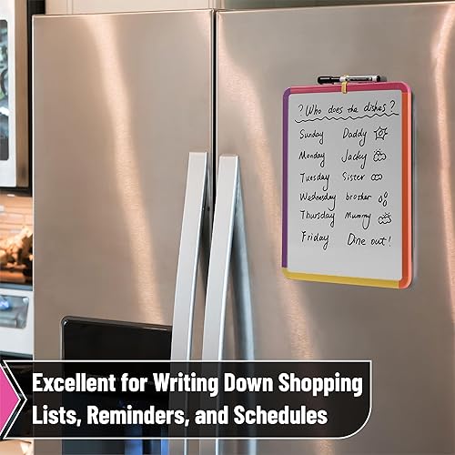 Miniatura 5 de Mr. Pen- Dry Erase Board, 14” x 11” with a Black Dry Erase Marker, Small Mini White Board for Students Colorful 2