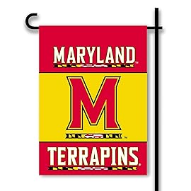 BSI NCAA Maryland Terrapins 2-Sided Garden Flag, Red/Yellow, One Size (83146)
