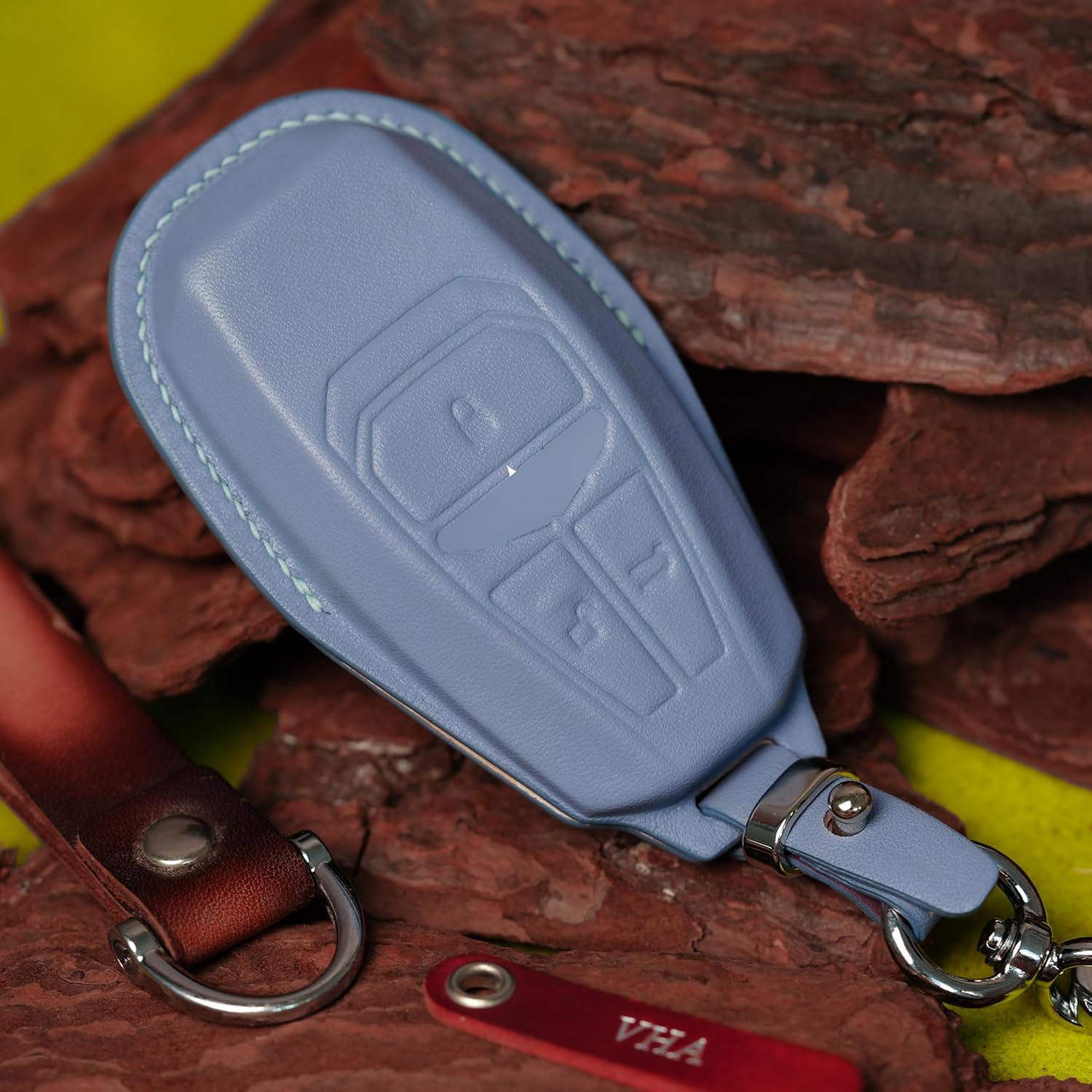 XILA Leather Key Fob Cover Compatible with Aston Martin DBX, DB9, DB11, Vantage – Custom Key Case for Keyless Entry Remotes – Premium Aston Martin Accessories
