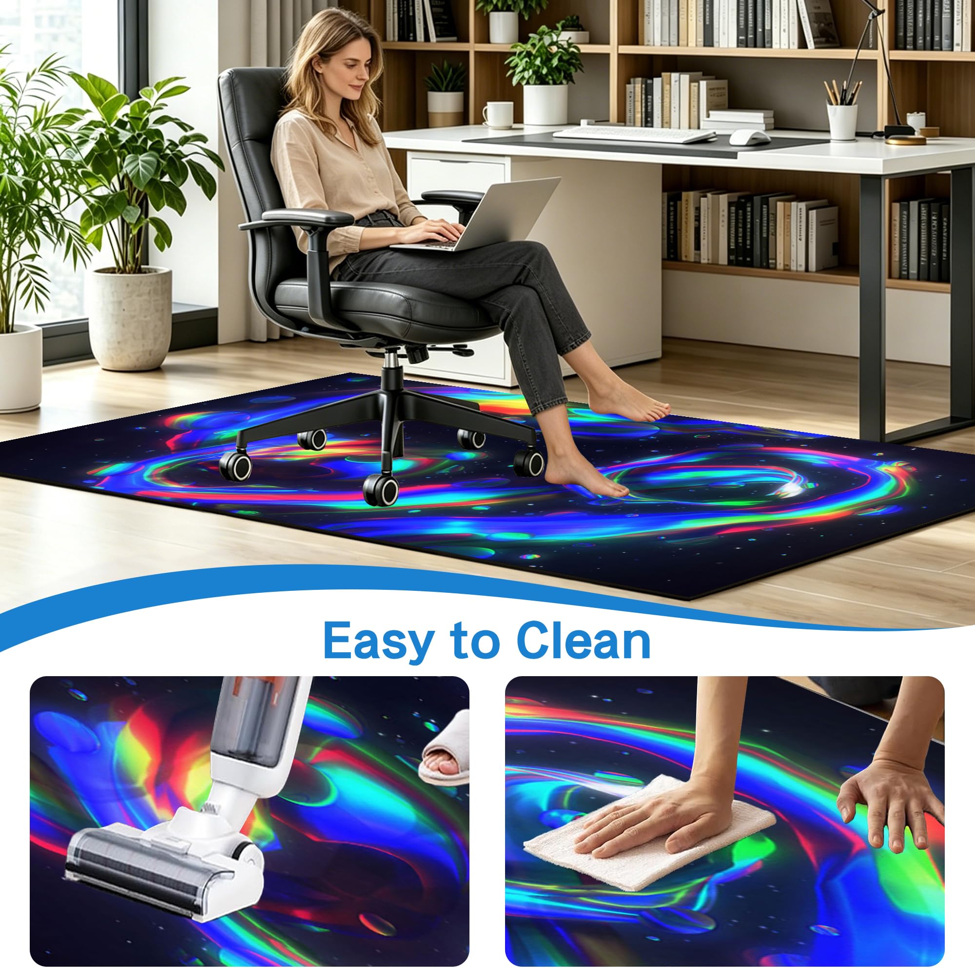 Tapis de Sol Gamer Chaise de Bureau 140 x 200 cm