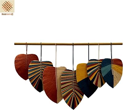 7 Leaves Macrame Wall Hanging Leaves, Macrame Feather Wall Hanging, Gift for Your Love, Special Days, Home Decoration MadeTerra S MS 016.2