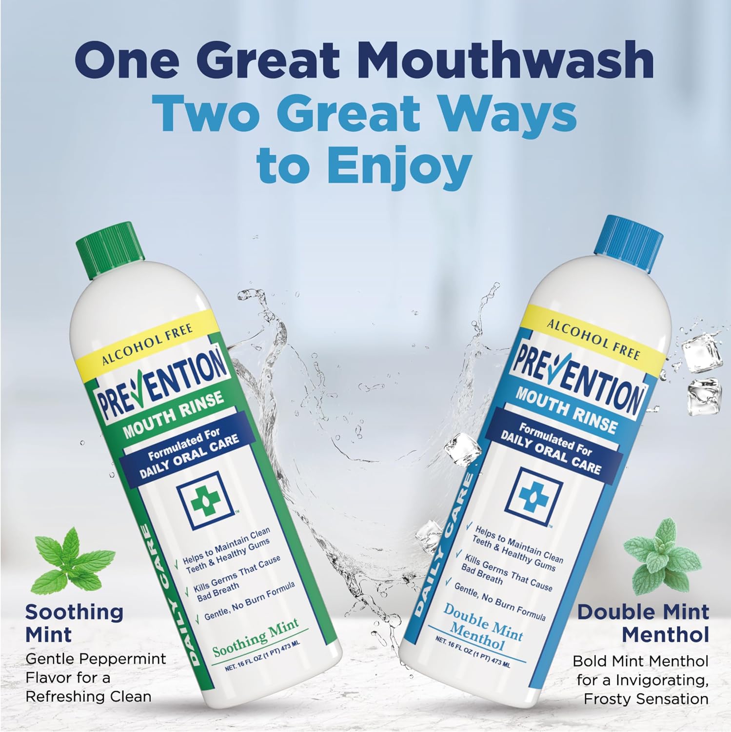 Prevention Daily Care Mouthwash, Hydrogen Peroxide Rinse 16 oz 2-Pack image 2