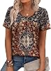 Camisetas de mujer WIHOLL con pliegues, manga corta, blusas casuales de negocios 3
