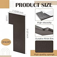 Vista 2 de Zonon Sellos autoadhesivos para esquinas de puerta, burletes para puerta, marco de sellado de espuma para protección contra la intemperie, Marrón