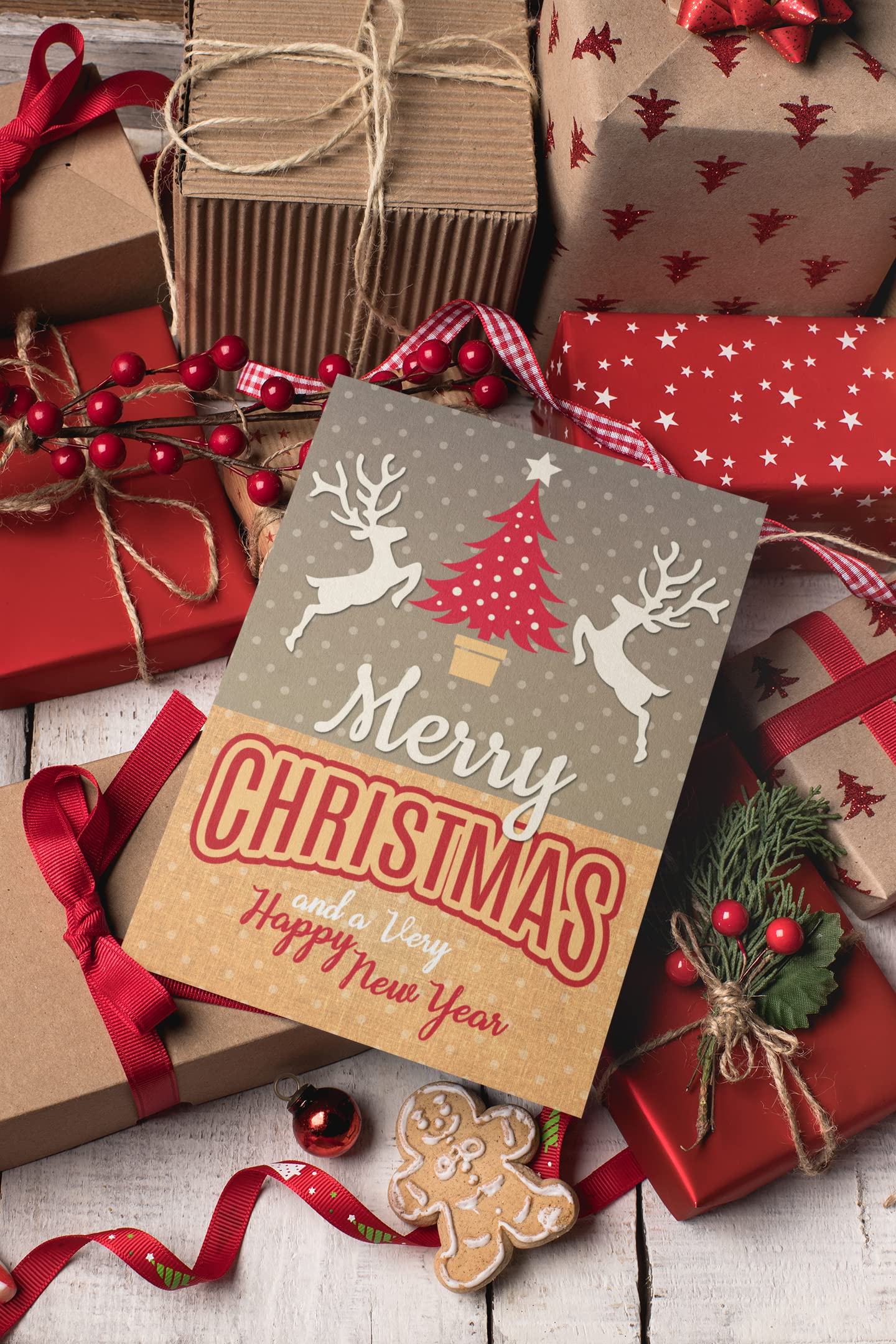 Amazon | Stonehouse Collection メリークリスマス&ハッピーニュー 